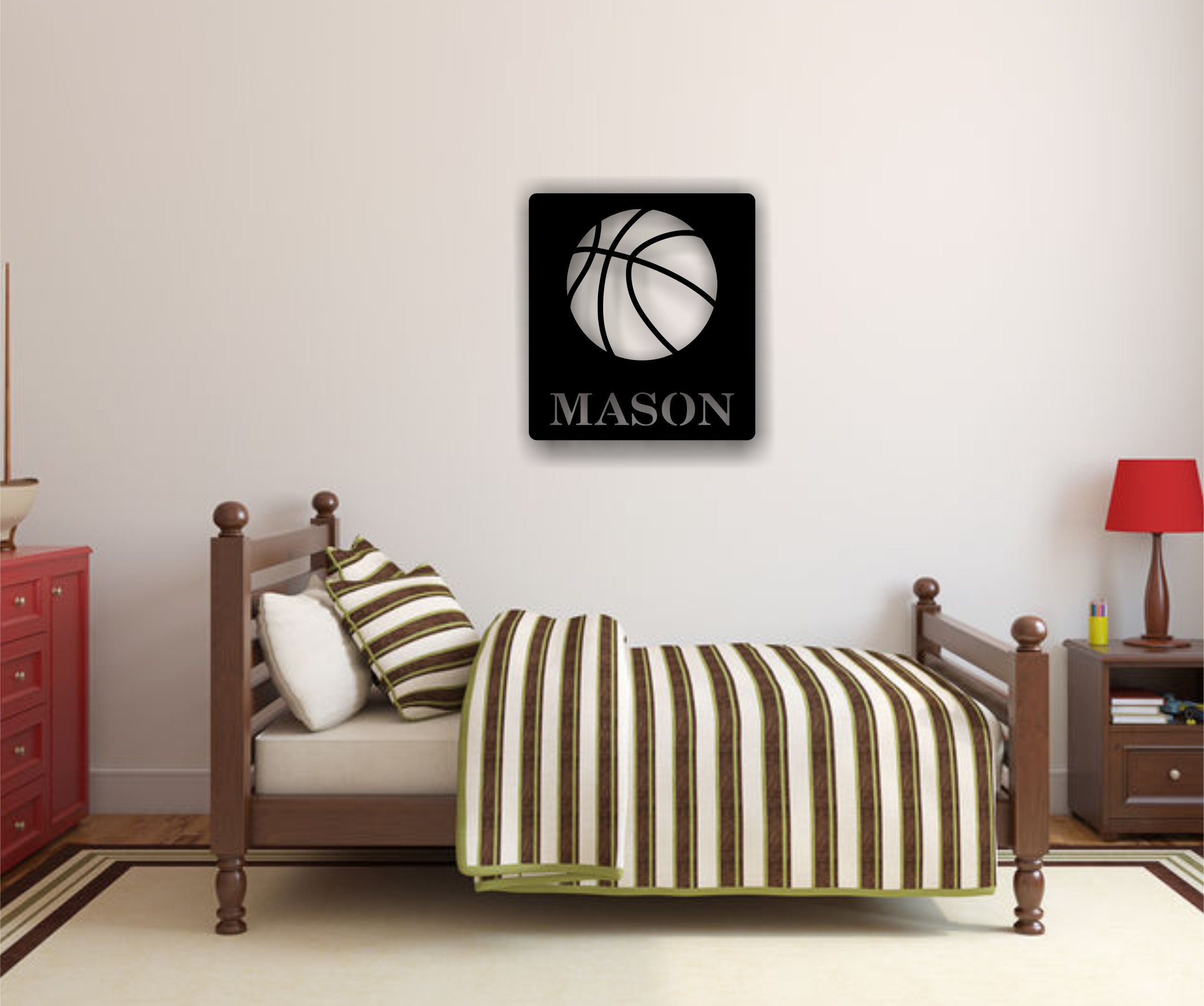 Personalized Metal Basketball Sport Sign Metal Wall Art With - Etsy