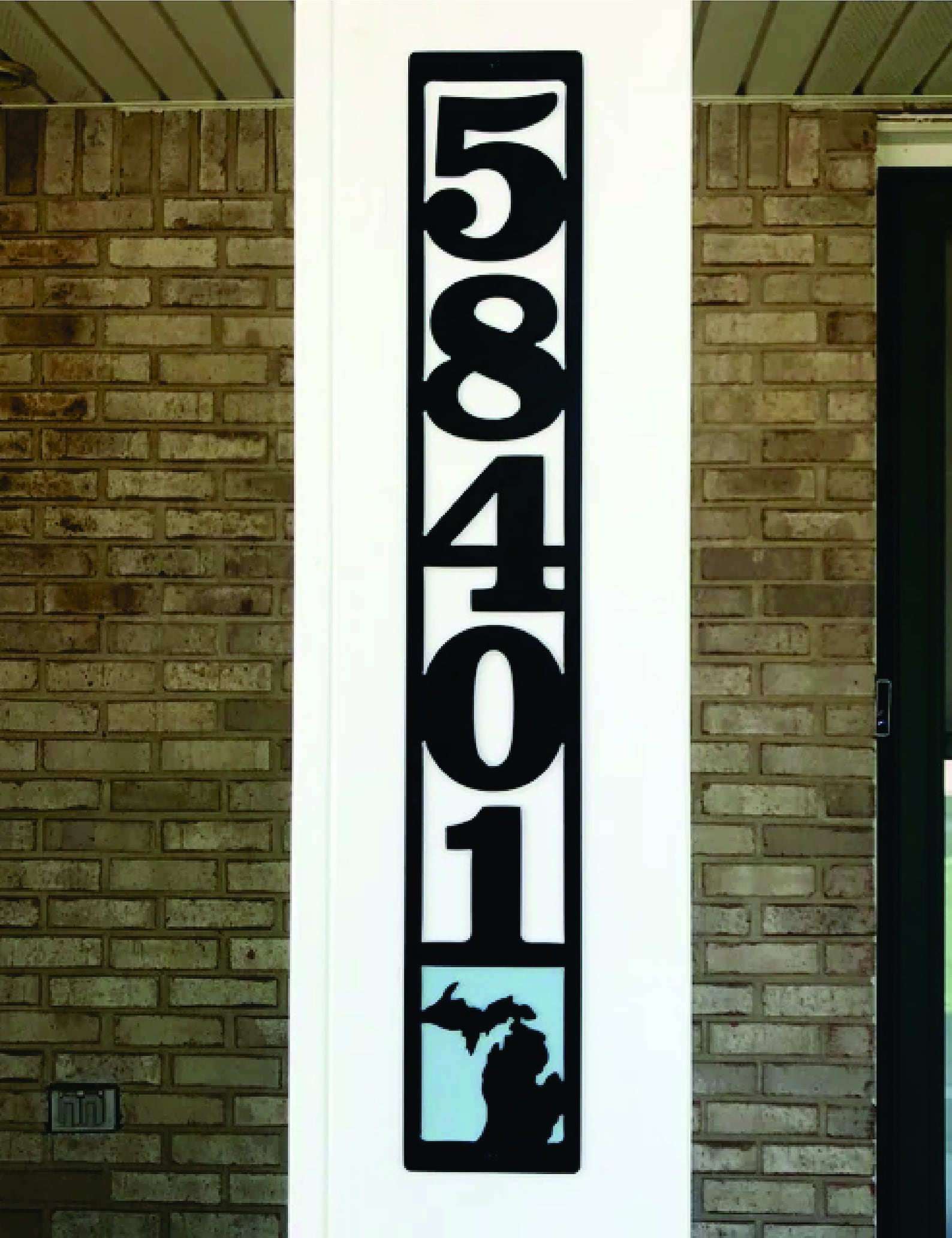 Custom Vertical Metal Address Sign Outdoor Address Sign Etsy