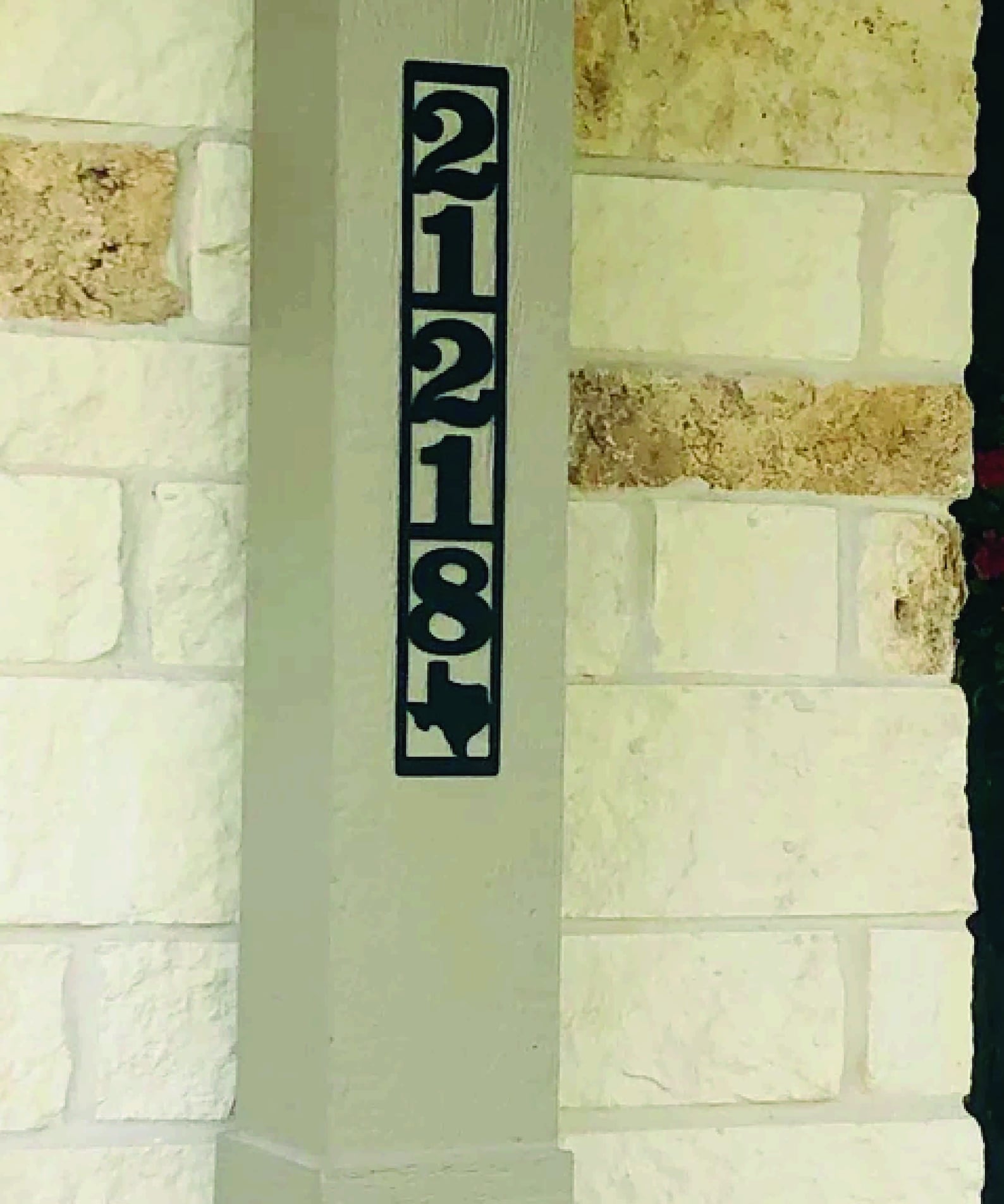 Custom Vertical Metal Address Sign Outdoor Address Sign Etsy