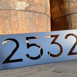 Metal Address Sign | Modern Address Sign | Outdoor Address Sign | House Numbers | Modern Dwell | Summer decor | Address plaque