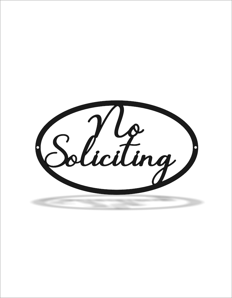 Porch Decor Father/'s Day Fall Porch Sign No Soliciting Metal Sign Outdoor No Soliciting Sign