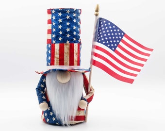 Patriotic Gnome 4th of July, Veterans Day, Memorial Day