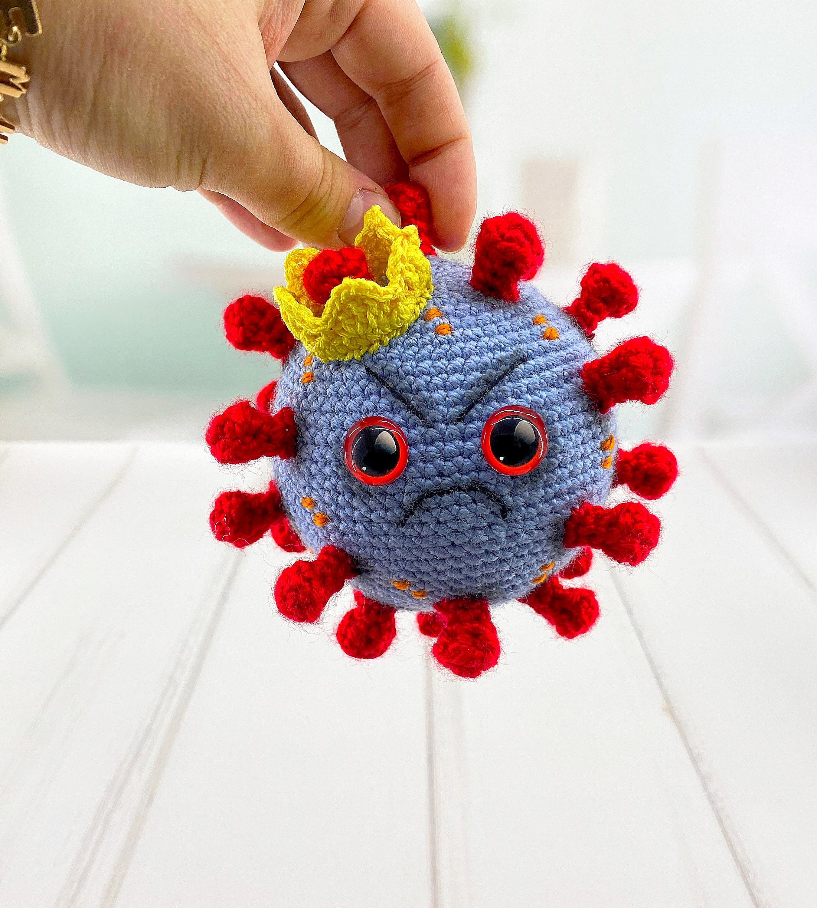 Toy virus Crochet microbes Microbe virus Quarantine gift Etsy