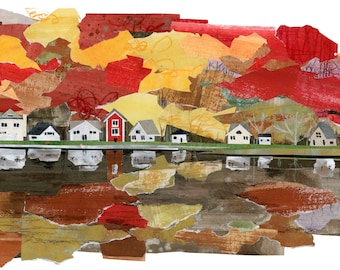 Giclée Art Print - Autumn Lake Reflections