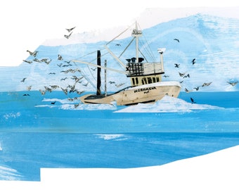 Archival Print - Fishing (is for the birds)