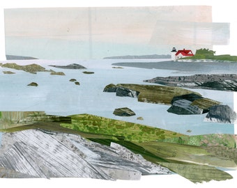 Giclée Art  Print - Hendricks Head Beach, Boothbay Harbor, Maine