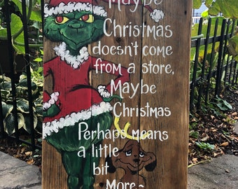 Christmas Sign - Grinch