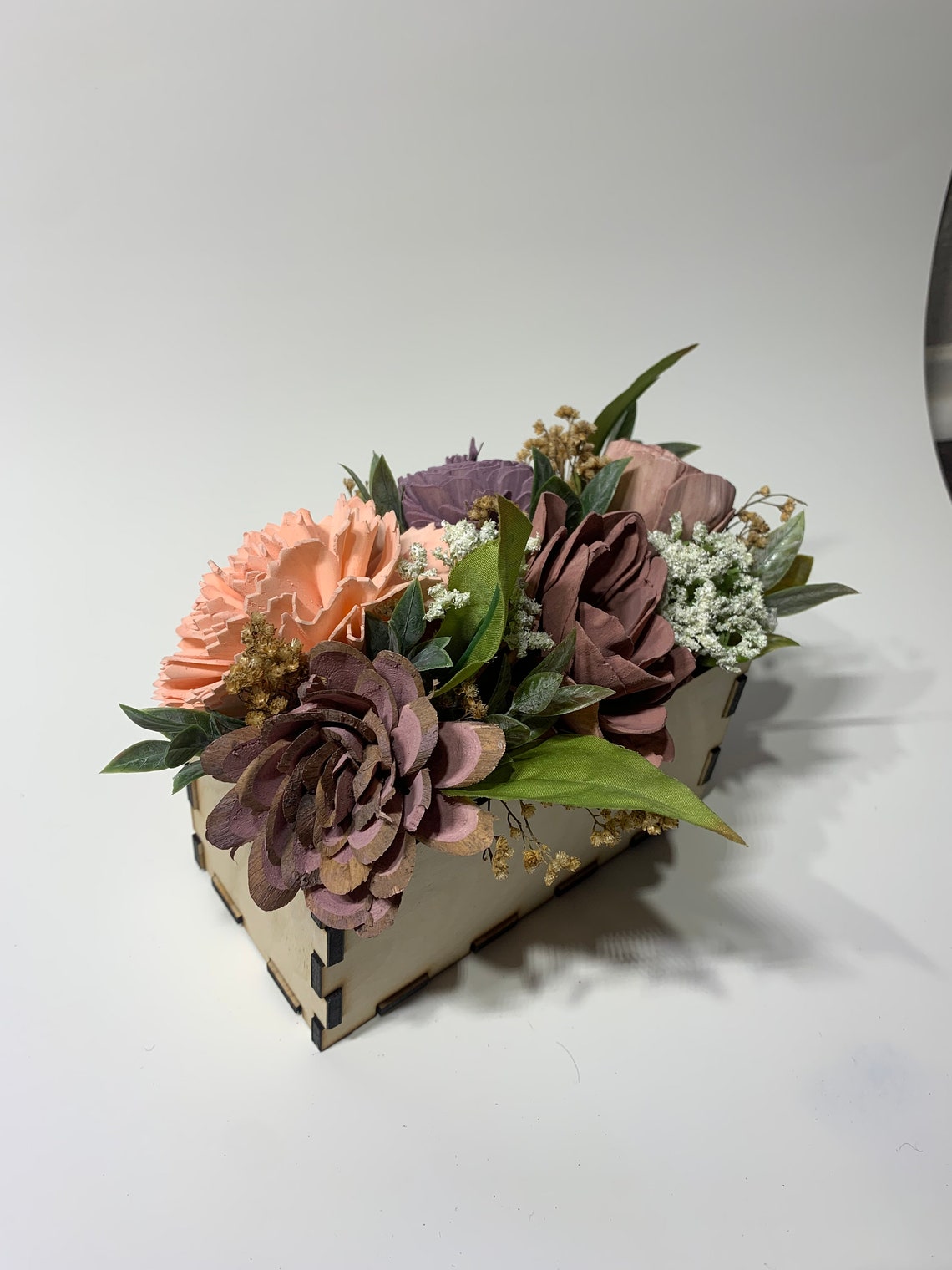 Unique Wood Flower Arrangement Etsy