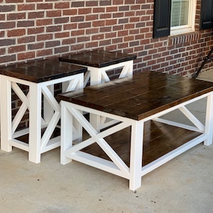 Farmhouse Coffee Table & End Table Set