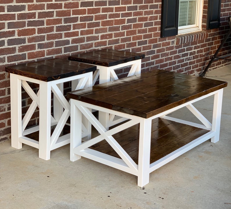 Farmhouse Coffee Table End Set