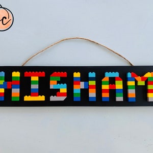 Brick letter name plaque