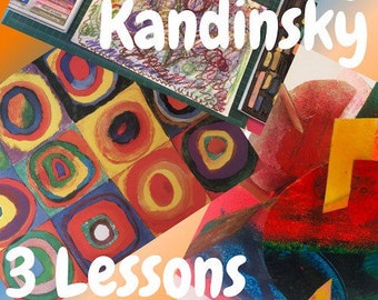 3 children’s art lessons based on the work of Russian artist Wassily Kandinsky. Video tutorials.