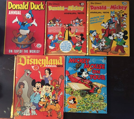 Grandes portadas de libros de Disney. Anuales Vintage para - Etsy México