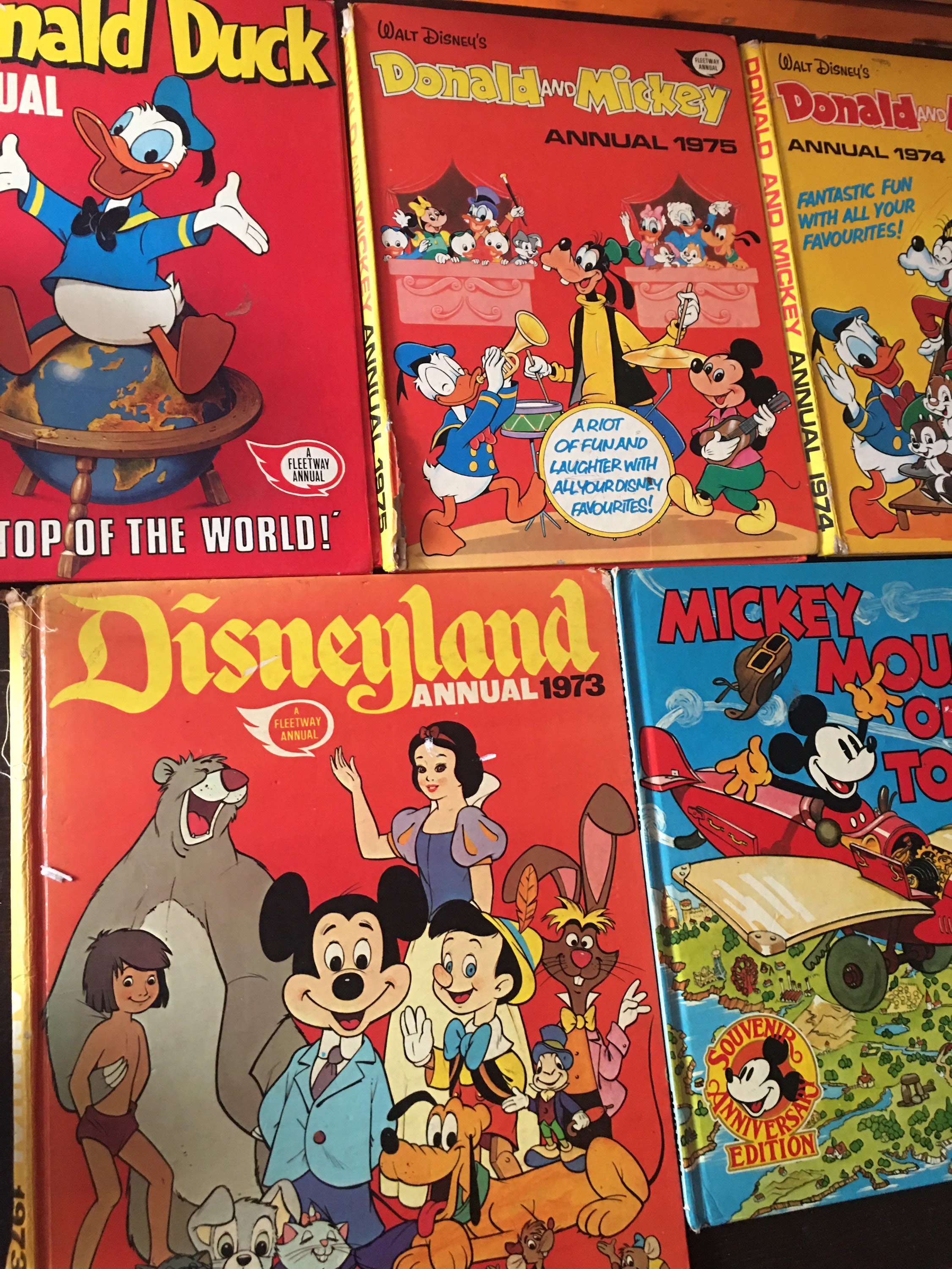 Large Disney Book Covers. Vintage Childrens Annuals. Empty Etsy