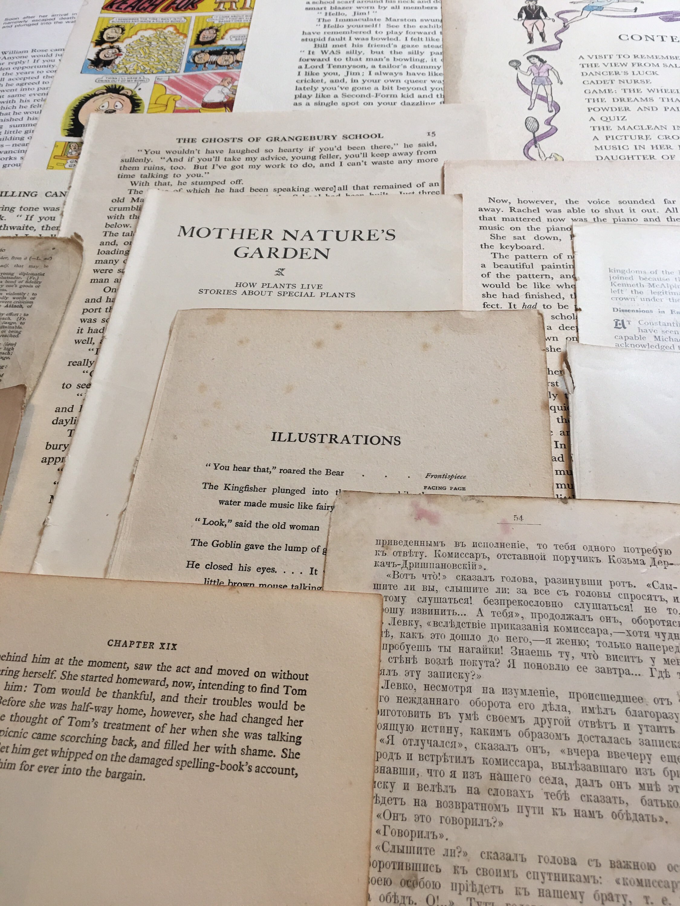 30 Vintage Text Pages Ephemera Pack. Mainly Text With Some ...
