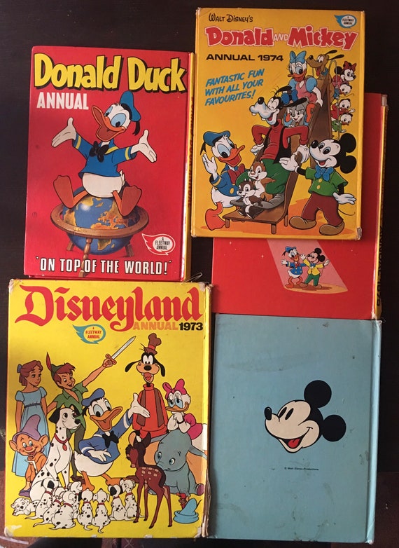 Grandes portadas de libros de Disney. Anuales Vintage para - Etsy México