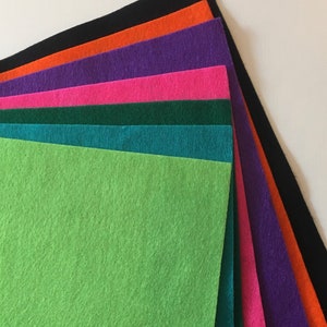 Atanands Pack of 10 Bright A4 Size Multicolored Stiff Felt Sheet