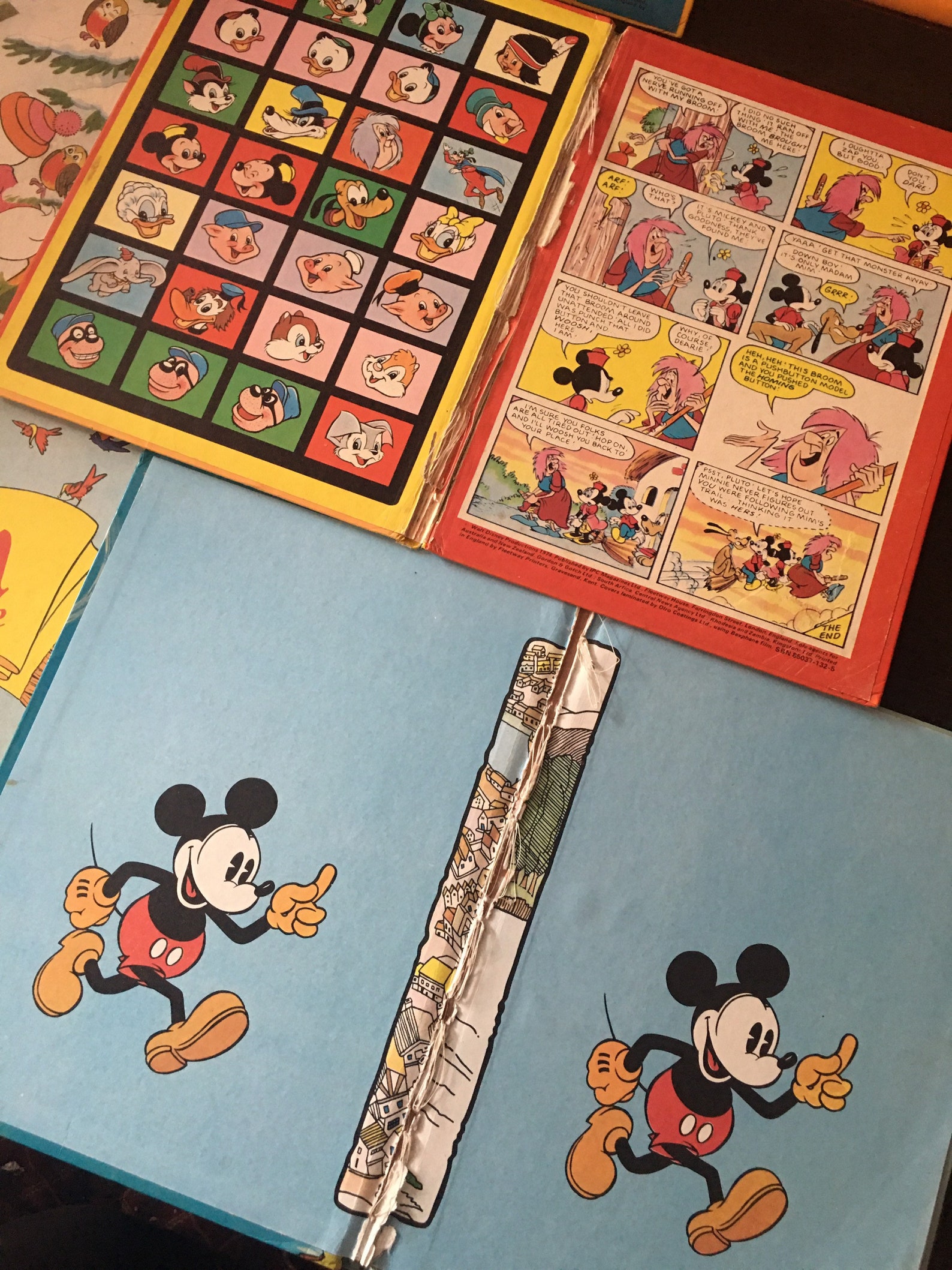 Large Disney Book Covers. Vintage Childrens Annuals. Empty Etsy