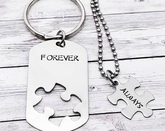 Forever & Always Necklace Set, Anniversary Gift, Girlfriend gift, Boyfriend Gift, Jewelry Set, Matching Necklaces, Gift for couple