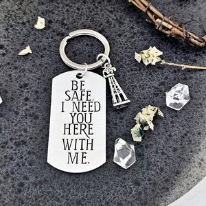 Be Safe, Oil Derrick Keychain, Oilfield Wife, Oilfield Girlfriend, Oil Field, Oil Field Worker, Lineman, Hitch Life, Oil Rigger, Rig Life