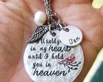 Collar conmemorativo: joyería conmemorativa estampada a mano, regalo para la pérdida de un bebé