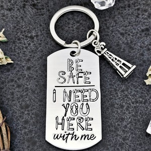Be Safe, Oil Derrick Keychain, Oilfield Wife, Oilfield Girlfriend, Oil Field, Oil Field Worker, Lineman, Hitch Life, Oil Rigger, Rig Life