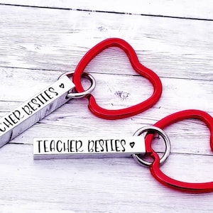 Teacher Besties, Teacher BFF, Friend keychain, Bestie Gift, Teacher keychain, Matching gifts, #Friend, Gift for Friend, Friendship Gift