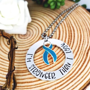 Teal Ribbon Awareness Necklace: Ovarian Cancer, Scleroderma, PTSD