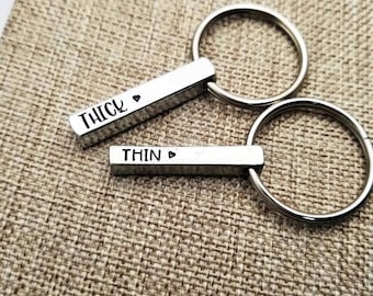 Thick and Thin, Ride or Die, Friend keychain, Bestie Gift, Sisters keychain, Matching gifts, Gift for Friend, Friendship Gift, Friend Gift