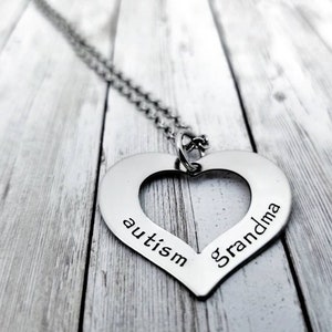 Autism Grandma necklace, Autism jewelry, Autism Awareness, Autism Gift, Autism Grandmother