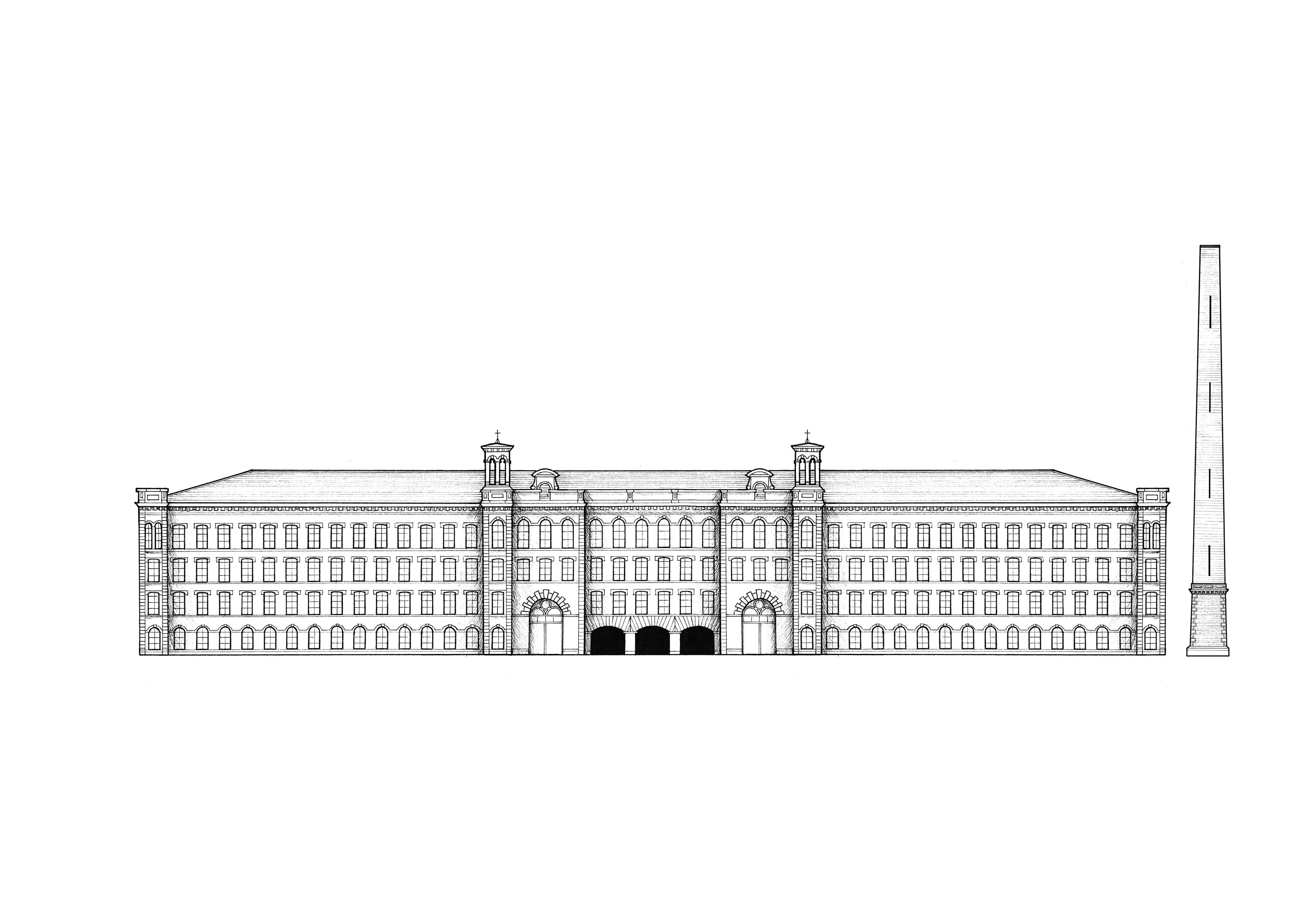 Salts Mill A5/A4 Detailed Handdrawn Architectural Drawing Etsy UK