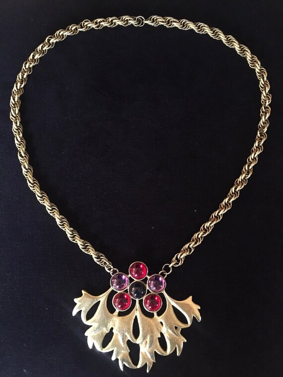 Loris Azzaro signed necklace and pendant