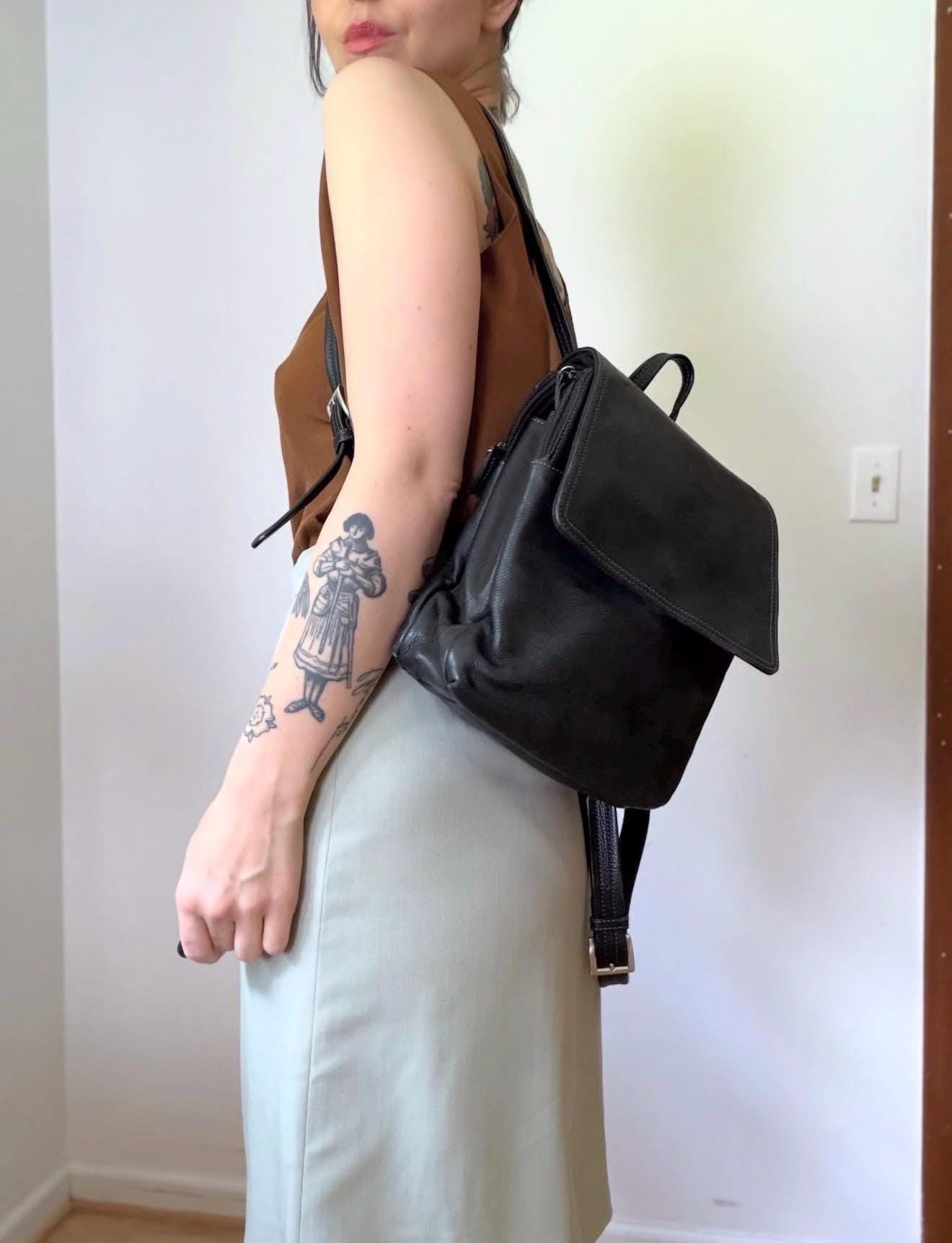 Leather Backpack 90s - Etsy display picture 1
