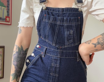 vtg 2000's dark wash classic workwear inspired overalls XS