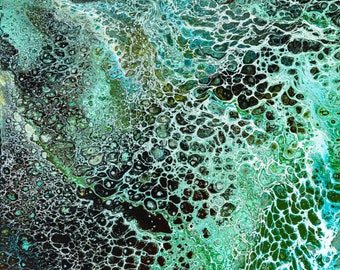 Abstract Acrylic Pour Painting, Large Original Abstract Art, Wall Art, Abstract Art, 18" x 24", Gallery Wrap Stretched Canvas