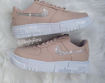 Size 4 Nike AF1 Pixel. Nude. Worn a few times. Still - Depop