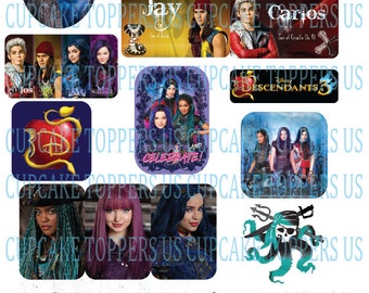 Descendants 3 Cupcake Toppers - Etsy