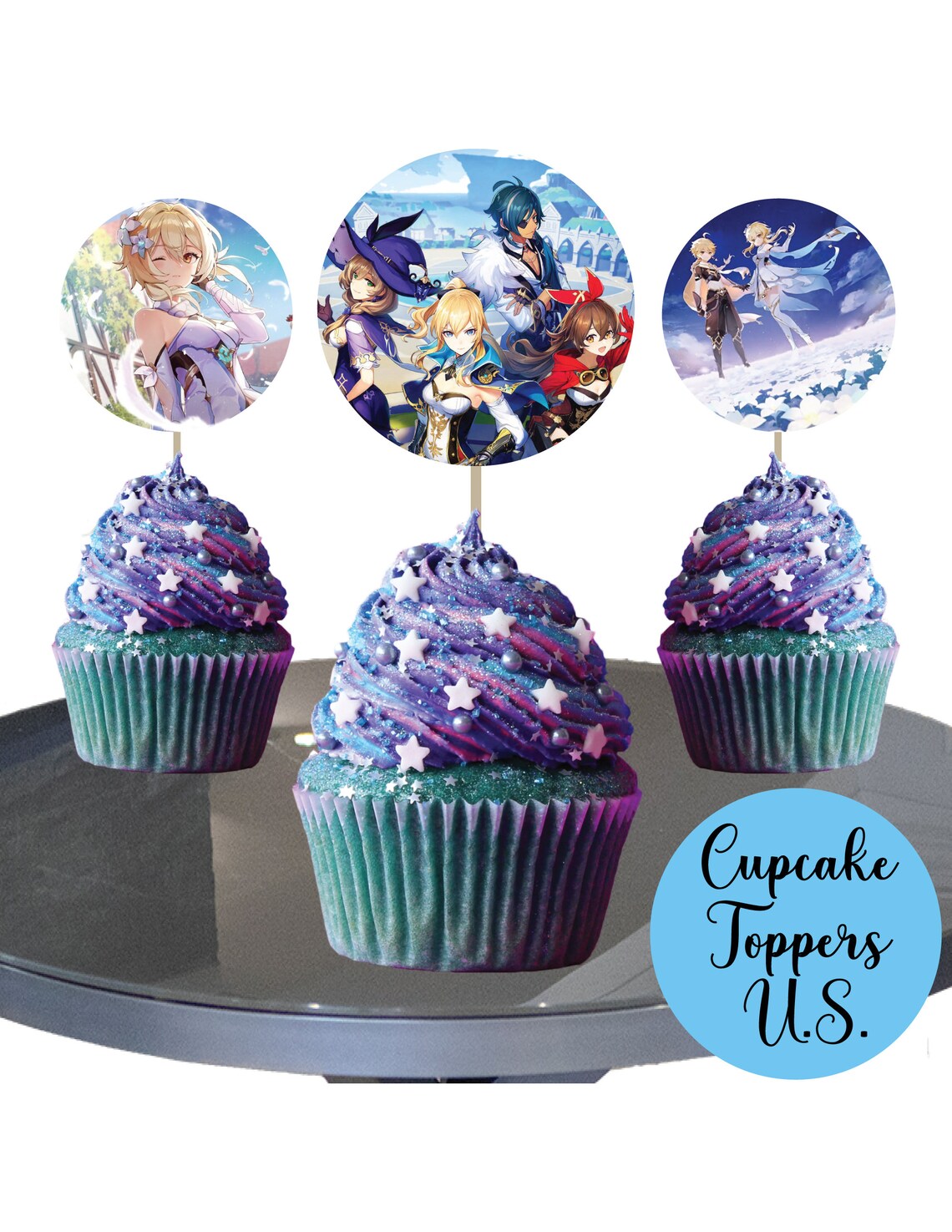 Genshin Impact Handgemachte Cupcake Toppers - Etsy.de