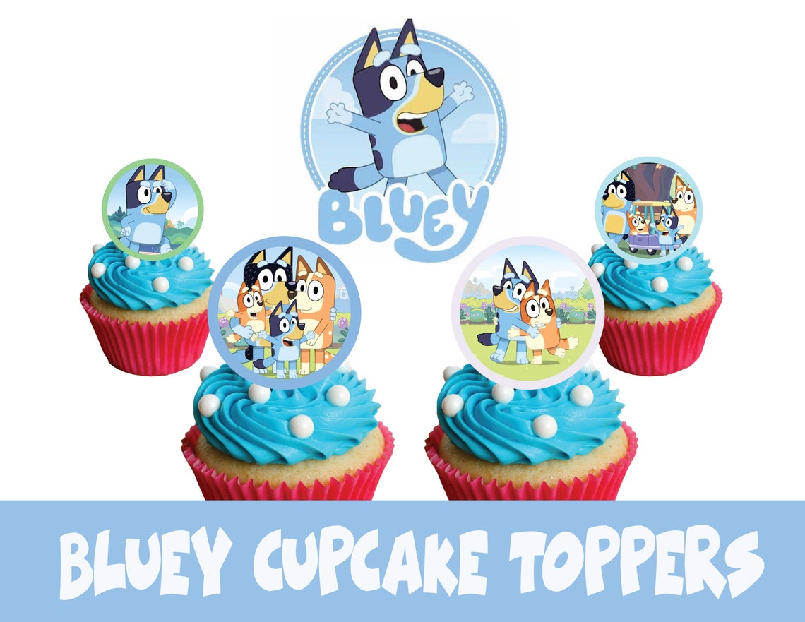 Bluey Cupcake Toppers DIGITAL DOWNLOAD Etsy UK