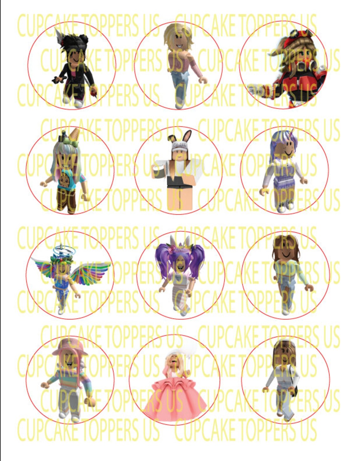 Roblox Cupcake Toppers PRINTABLE for Girls and Boys | Etsy