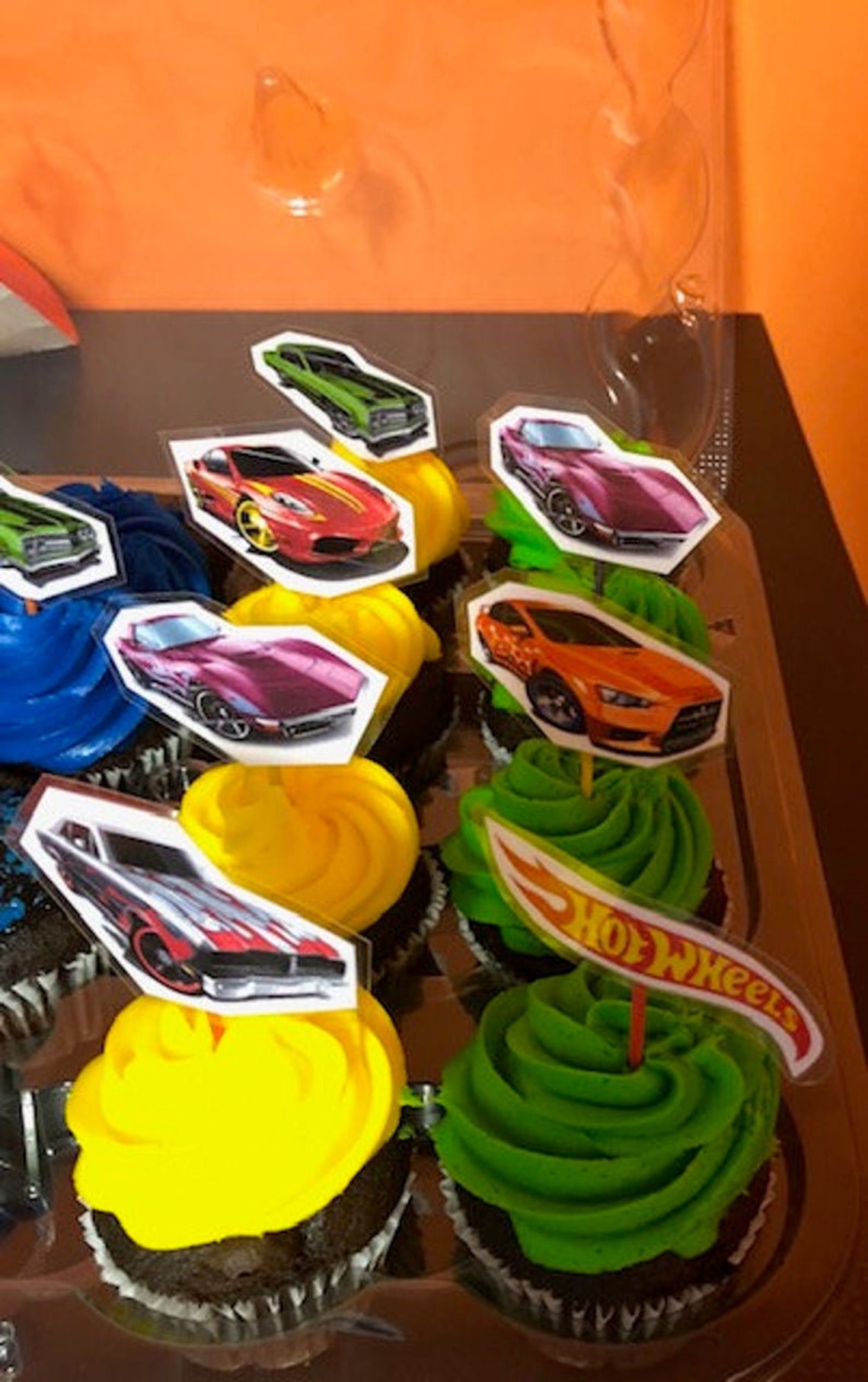 Hot Wheels Cupcake Toppers Digital Download | Etsy