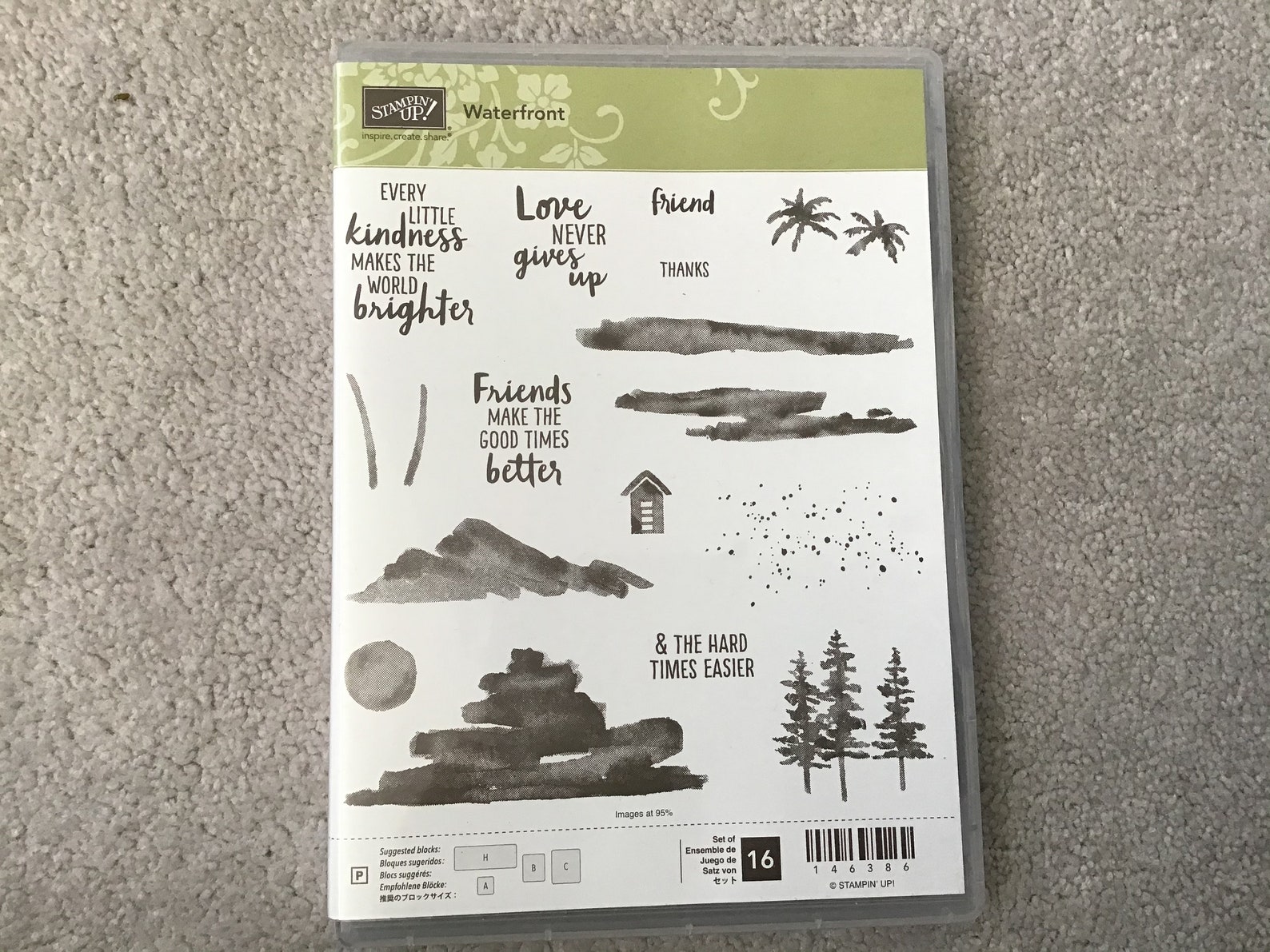 Stampin up Waterfront Set of 16 Photopolymer stamps NEW Etsy