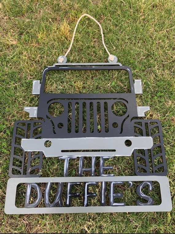 Jeep Jeep Door Hanger Jeep Decor Personalized Decor Etsy