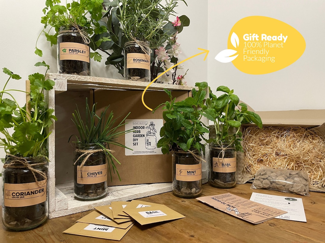 Grow Your Own Herbs Kit - Eco Friendly Indoor Planters, Garden