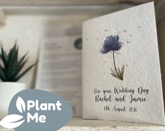 Plantable Wedding Card | Wildflower Seeded Paper, Reforestation Gift