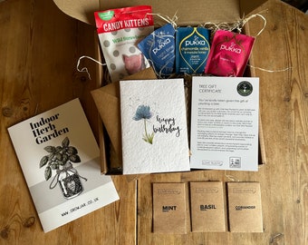 Birthday Herb Garden Grow Kit – Plantable Card, Sweets & Teas