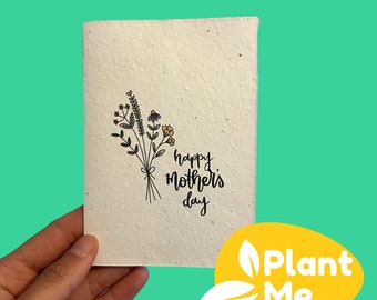 Plantable Mothers Day Card - Flower Bouquet