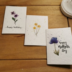 Tarjetas de agradecimiento plantables Tarjetas de semillas A6 Regalo ecológico con tarjeta Plantar un árbol imagen 8