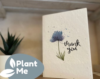 Plantable Thank You cards A6 Seed Cards Eco Friendly Gift with Plant a Tree Card