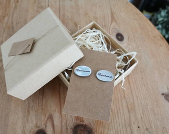 Groomsmen Wedding Cufflinks with Rustic Wedding Gift Set